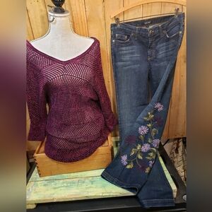 Embroidered Jeans & Matching Sweater